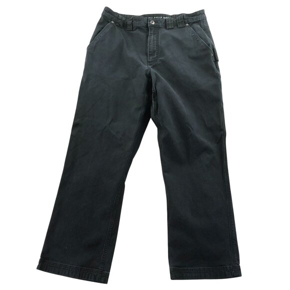 Duluth Trading Co. Men Cargo Pants Tag Size 36x30 Straight Leg Black Casual Work - Picture 1 of 12